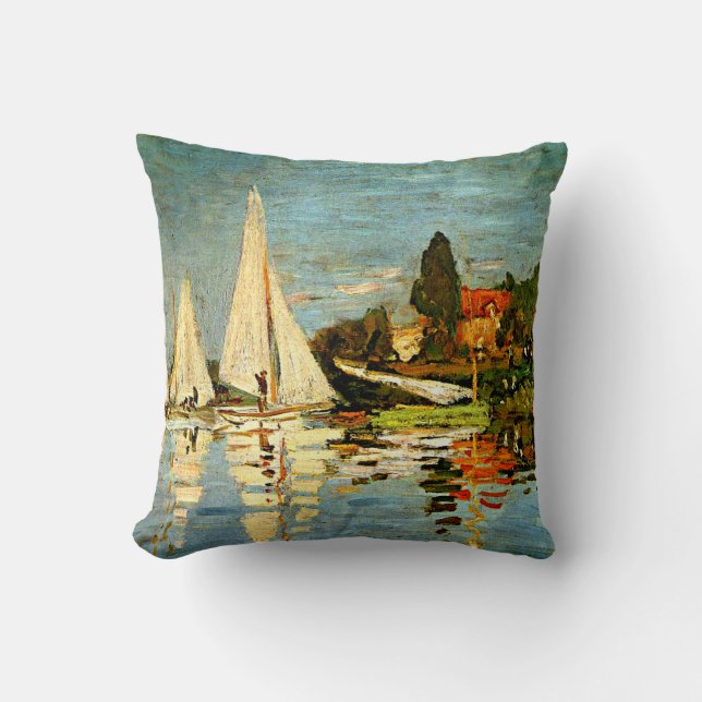 Monet - Regatta in Argenteuil, Kissen (Vorderseite)