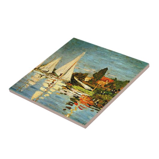 Monet, Regattas in Argenteuil Fliese (Seite)
