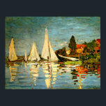 Monet, Regattas in Argenteuil Poster<br><div class="desc">Berühmtes Gemälde von Claude Monet,  Regattas in Argenteuil</div>