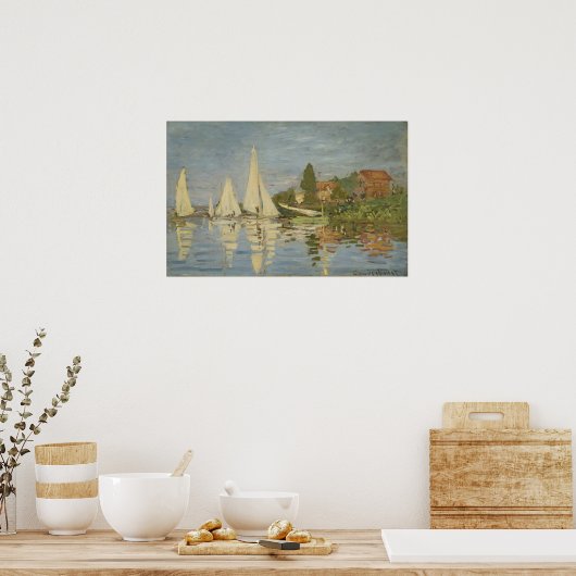 Monet - Regattas in Argenteuil Poster (Küche)