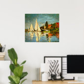 Monet, Regattas in Argenteuil Poster (Heimbüro)