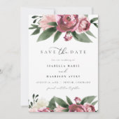 MONET - Rosa Blumengarten Save the Date Einladung (Vorderseite)