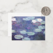Monet - Rosa Water-Lilies Mitteilungskarte (Vorderseite/Rückseite Beispiel)