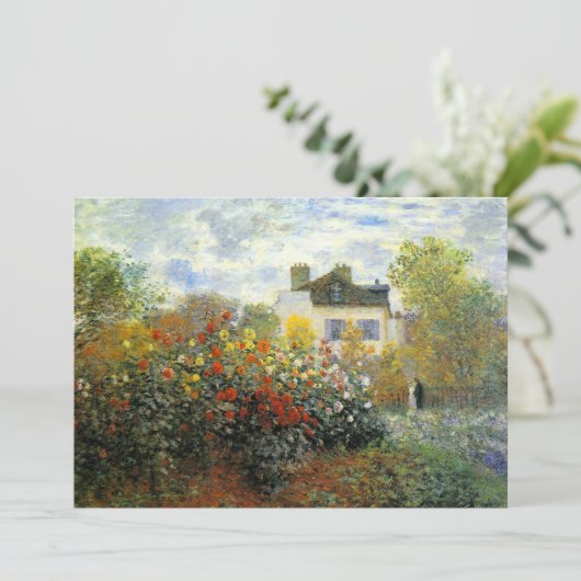 Monet Rose Garden Einladung (Stehend Vorderseite)