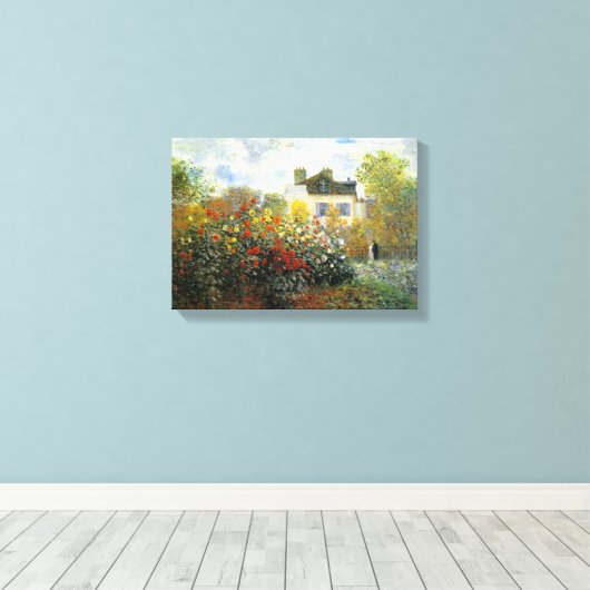 Monet Rose Garden Leinwanddruck (Insitu (Holzboden))