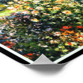 Monet - Rose im Garten am Montgeron, Kunst Poster (Ecke)