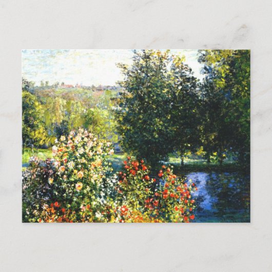 Monet - Rose im Garten von Montgeron, Postkarte (Vorderseite)