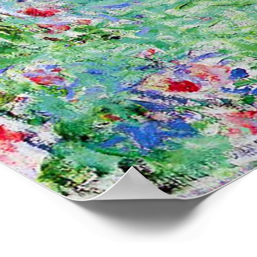 Monet Rose Poster (Ecke)