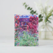 Monet Rose Postkarte (Stehend Vorderseite)