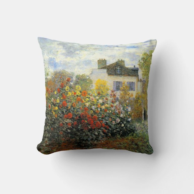 Monet Rosen-Gartenthrow-Kissen Kissen (Vorderseite)