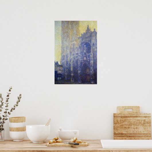 Monet - Rote Kathedrale Morgendämmerung Poster (Küche)
