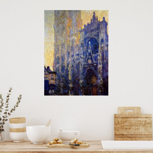 Monet - Rote Kathedrale, Morgeneffekt Poster (Küche)