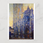 Monet - Rote Kathedrale, Morgeneffekt Postkarte<br><div class="desc">Claude Monet Malerei,  Ruen Kathedrale,  The Portal,  Morning Effect (Rouen Cathedral Series)</div>