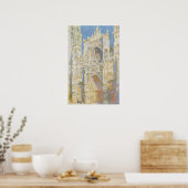 Monet - Rouen Cathedral Westfassade Sonnenlicht Poster (Küche)