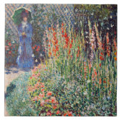 Monet - Runded Blume Bed, berühmtes Gemälde, Fliese (Vorderseite)