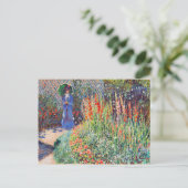 Monet - Runded Blume Bed, berühmtes Gemälde, Postkarte (Stehend Vorderseite)