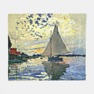 Monet - Sailboat at le Petit Gennevilliers Fleecedecke