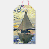 Monet - Sailboat at le Petit Gennevilliers, Geschenkanhänger (Rückseite)