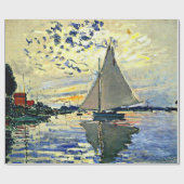 Monet - Sailboat at le Petit Gennevilliers Geschenkpapier (Flach)