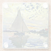 Monet - Sailboat at le Petit Gennevilliers Glasuntersetzer (Rückseite)