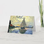 Monet - Sailboat at le Petit Gennevilliers Karte<br><div class="desc">Claude Monet bemalt,  Sailboat bei le Petit Gennevilliers</div>