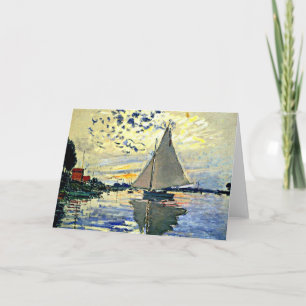 Monet - Sailboat at le Petit Gennevilliers Karte