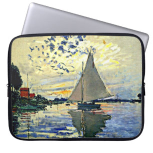 Monet - Sailboat at le Petit Gennevilliers Laptopschutzhülle