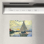 Monet - Sailboat at le Petit GENNEVILLIERS Magnet (In Situ (Geschirrspüler))