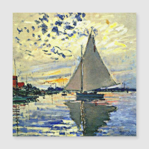 Monet - Sailboat at le Petit Gennevilliers, Magnetkarte