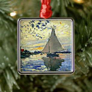 Monet - Sailboat at le Petit Gennevilliers Ornament Aus Metall