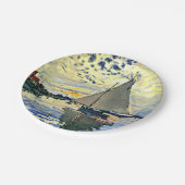 Monet - Sailboat at le Petit Gennevilliers, Pappteller (Schrägansicht)