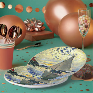 Monet - Sailboat at le Petit Gennevilliers, Pappteller