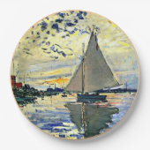 Monet - Sailboat at le Petit Gennevilliers, Pappteller (Vorderseite)