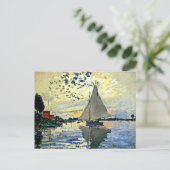 Monet - Sailboat at le Petit Gennevilliers Postkarte (Stehend Vorderseite)