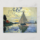 Monet - Sailboat at le Petit Gennevilliers Postkarte (Vorderseite)