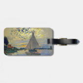 Monet - Sailboat bei Petit-Gennevilliers - QR-Code Gepäckanhänger (Rückseite horizontal)