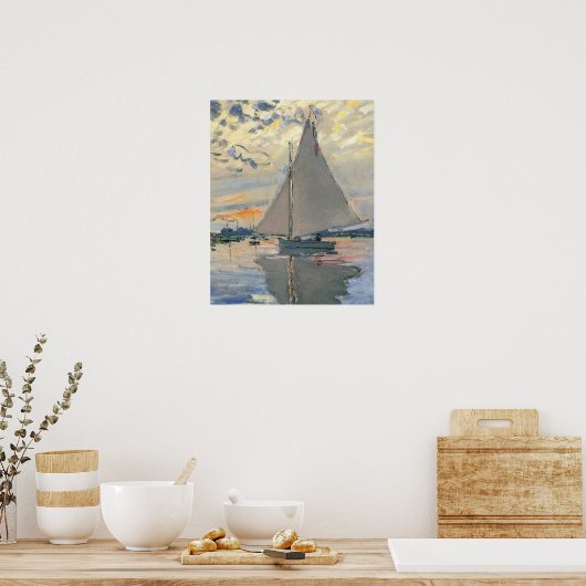 Monet Sailboat Französisch Impressionist Poster (Küche)