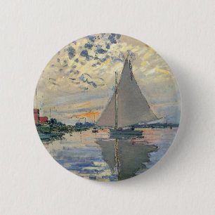 Monet Sailboat Französische Impressionismus Klassi Button