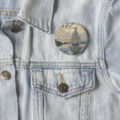 Monet Sailboat Französische Impressionismus Klassi Button (Beispiel)