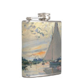 Monet Sailboat Französische Impressionismus Klassi Flachmann (Rechts)