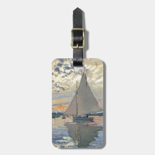 Monet Sailboat Französische Impressionismus Klassi Gepäckanhänger (Vorderseite vertikal)