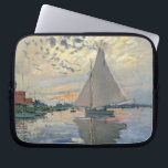 Monet Sailboat Französische Impressionismus Klassi Laptopschutzhülle<br><div class="desc">Monet Sailboat - Dieses schöne französische Segelboot wurde 1874 von dem französischen Impressionisten Claude Monet gemalt. Monet war einer der bedeutendsten französischen Impressionisten, der je gelebt hat. Der genaue Titel des Gemäldes ist "Sailboat at Petit-Gennevilliers", ein Öl auf Leinwand. Das Gemälde zeigt ein Single-Segelboot mit einem belebten Sonnenuntergang im Hintergrund...</div>