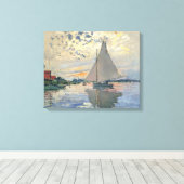 Monet Sailboat Französische Impressionismus Klassi Leinwanddruck (Insitu (Holzboden))