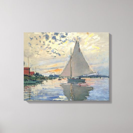 Monet Sailboat Französische Impressionismus Klassi Leinwanddruck (Vorderseite)