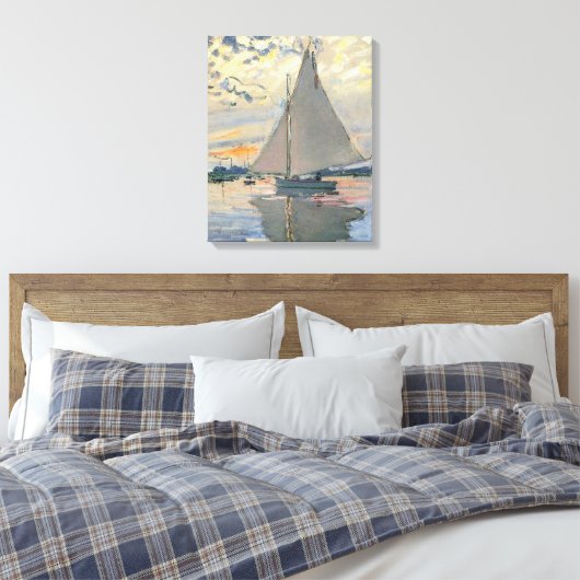 Monet Sailboat Französische Impressionismus Klassi Leinwanddruck (Insitu (Schlafzimmer))