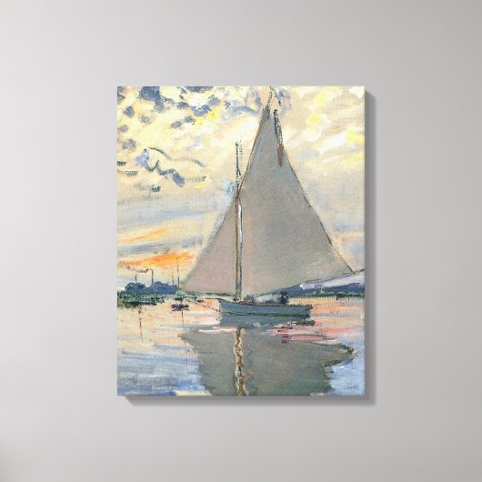 Monet Sailboat Französische Impressionismus Klassi Leinwanddruck (Vorderseite)