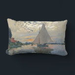Monet Sailboat Französische Impressionismus Klassi Lendenkissen<br><div class="desc">Monet Sailboat - Dieses schöne französische Segelboot wurde 1874 von dem französischen Impressionisten Claude Monet gemalt. Monet war einer der bedeutendsten französischen Impressionisten, der je gelebt hat. Der genaue Titel des Gemäldes ist "Sailboat at Petit-Gennevilliers", ein Öl auf Leinwand. Das Gemälde zeigt ein Single-Segelboot mit einem belebten Sonnenuntergang im Hintergrund...</div>
