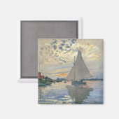 Monet Sailboat Französische Impressionismus Klassi Magnet (Vorderseite/Rückseite)