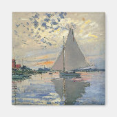 Monet Sailboat Französische Impressionismus Klassi Magnet (Vorne)