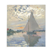 Monet Sailboat Französische Impressionismus Klassi Notizblock (Vorderseite)